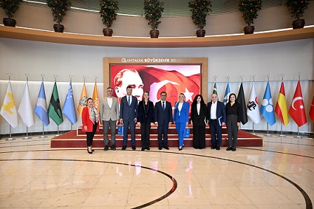 Antalya Büyükşehir Belediyesi’ne Letonya Ankara Büyükelçisi’nden ziyaret 